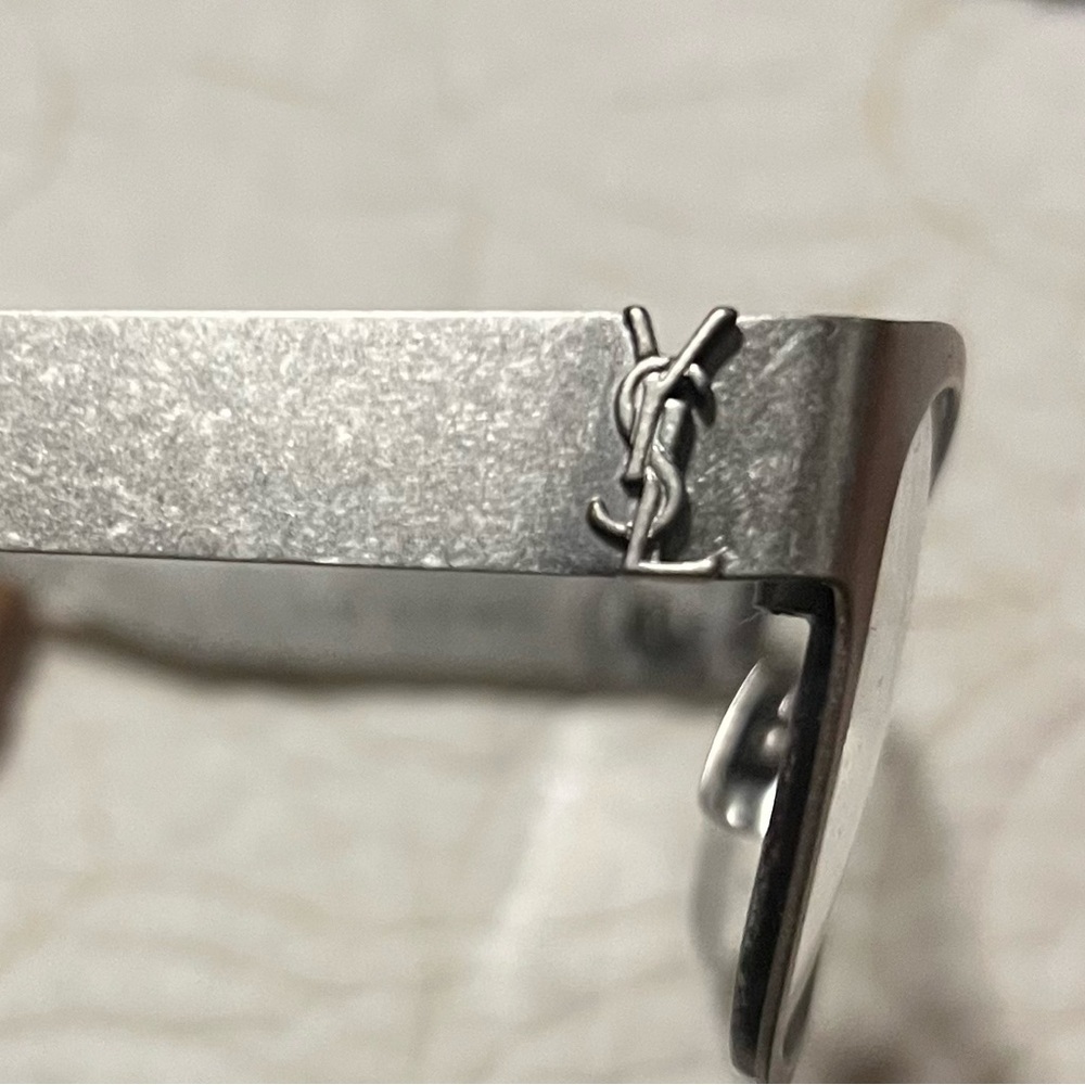 Saint Laurent Silver Unisex Glasses - Picture 6 of 6